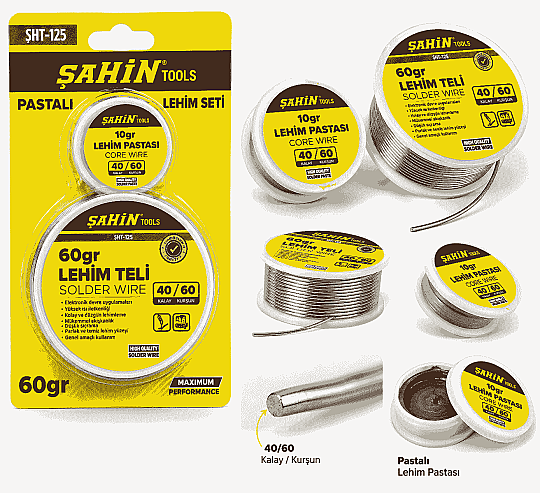 0.75mm 60gr Lehim Teli - 10gr Lehim Pasta Seti  - 2