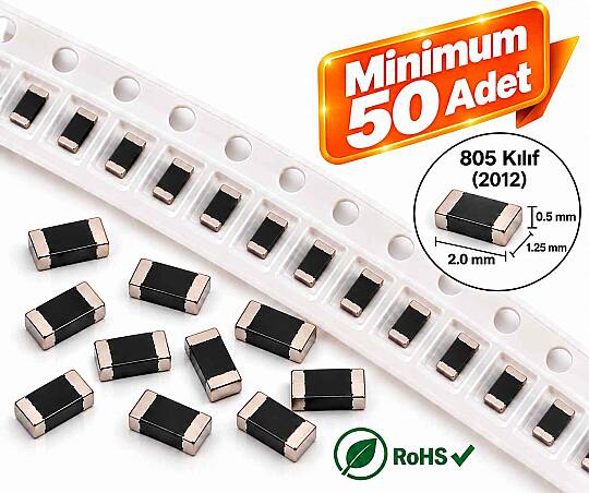 10R 805 Kılıf Smd Direnç - 50 Adet