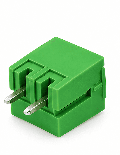 2 Pin 3.81mm 180° Erkek Geçmeli Yeşil Klemens