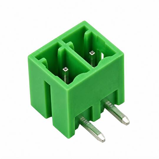 2 Pin 3.81mm 90° Erkek Geçmeli Yeşil Klemens