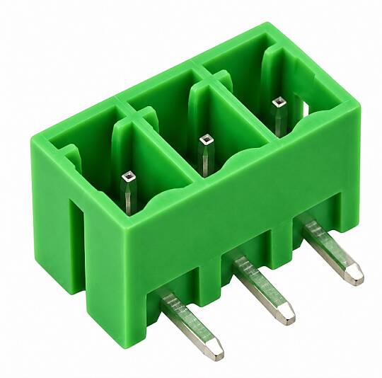 3 Pin 3.81mm 90° Erkek Geçmeli Yeşil Klemens
