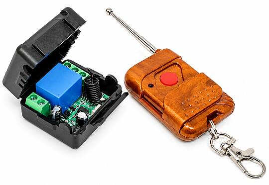 433 Mhz Tek Kanallı Alıcı Röle Modülü - 12V - 1 Tuşlu Kumanda
