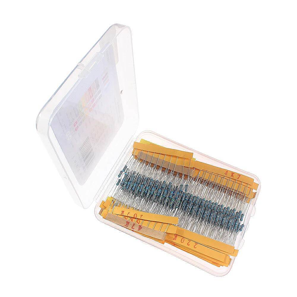 600 Adet Metal Film Direnç Seti 1/4W – %1 Tolerans  - Kutulu - 2