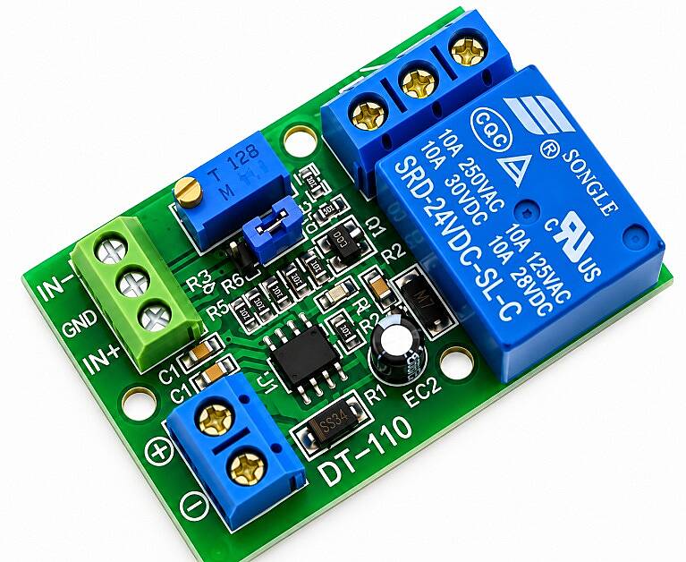DC 24V 1 Kanal LM393 Voltaj Karşılaştırıcı Röle Modülü - 1