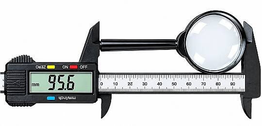 El Tipi Büyüteç Siyah – Plastik 3,5 inç 10x5cm - 2