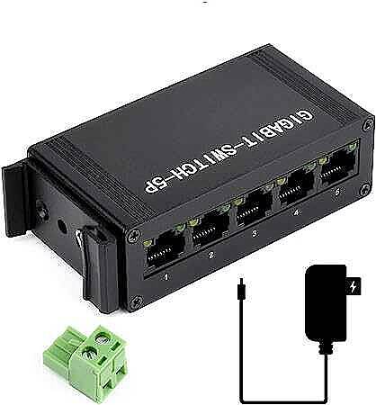 Endüstriyel 5 Port Gigabit Ethernet Switch – DIN Ray Montajlı - 3