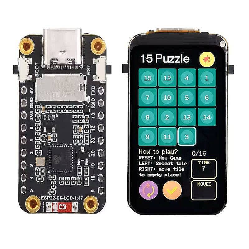 ESP32-C6 1.47” LCD Ekranlı Geliştirme Board – Wi-Fi 6 & Bluetooth - 3