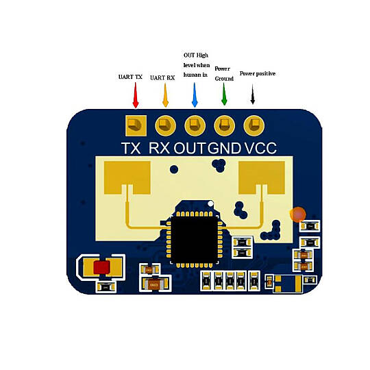 HLK-LD2410C 24Ghz Radar Hareket Algılama Sensörü Modülü - 3