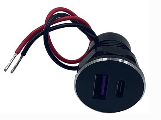 Panel Tipi USB Şarj Soketi – 12V/24V Giriş, 5V USB Çıkış