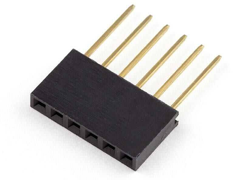 Uzun Bacaklı 6 Pin Dişi Header - 1